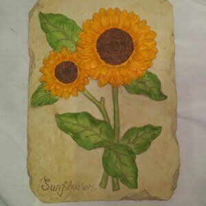 Vintage decorative Sunflower wall plaque